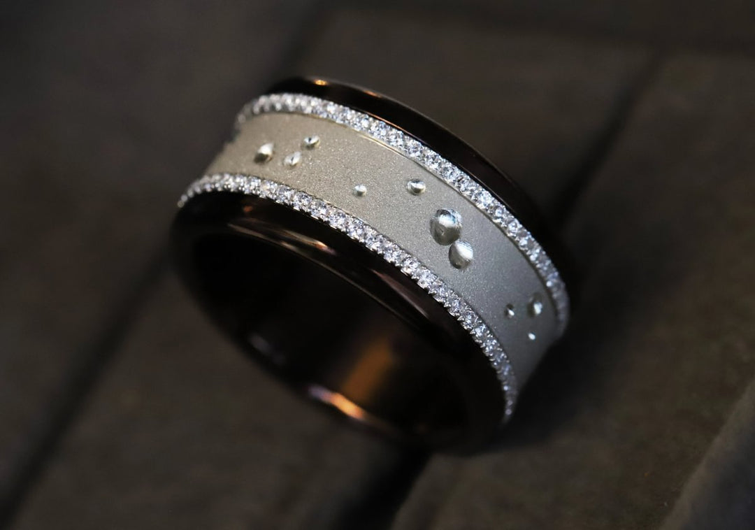 🌙Inner ring "Moon" in staked silver for interchangeable mood ring