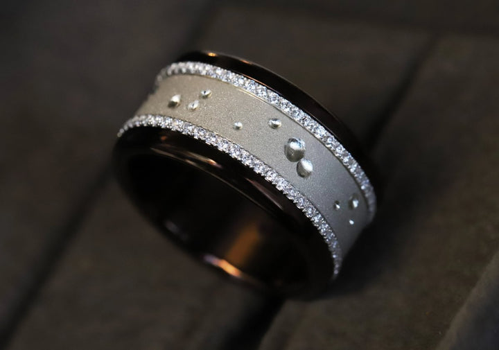 🌙Inner ring "Moon" in staked silver for interchangeable mood ring