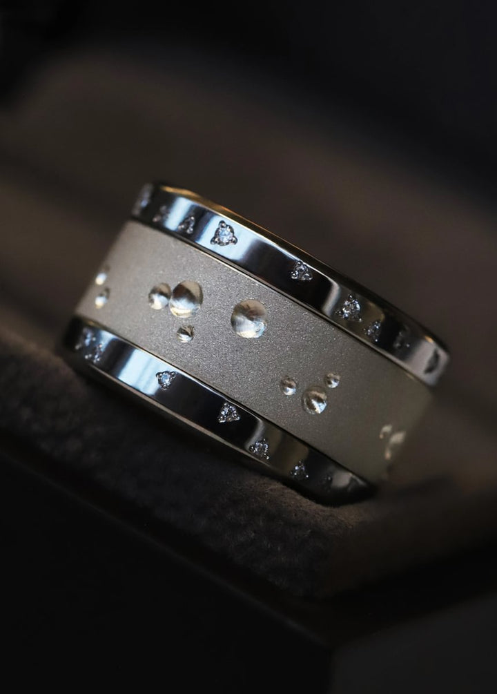 🌙Inner ring "Moon" in staked silver for interchangeable mood ring