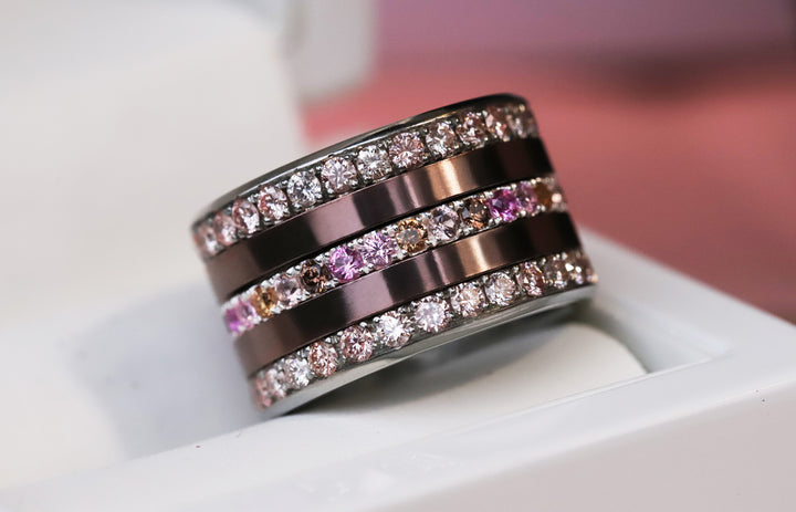 💍 Innenring (Medium Addon) "Aurelles" aus 925er Silber mit Zirkonia Steinen besetzt