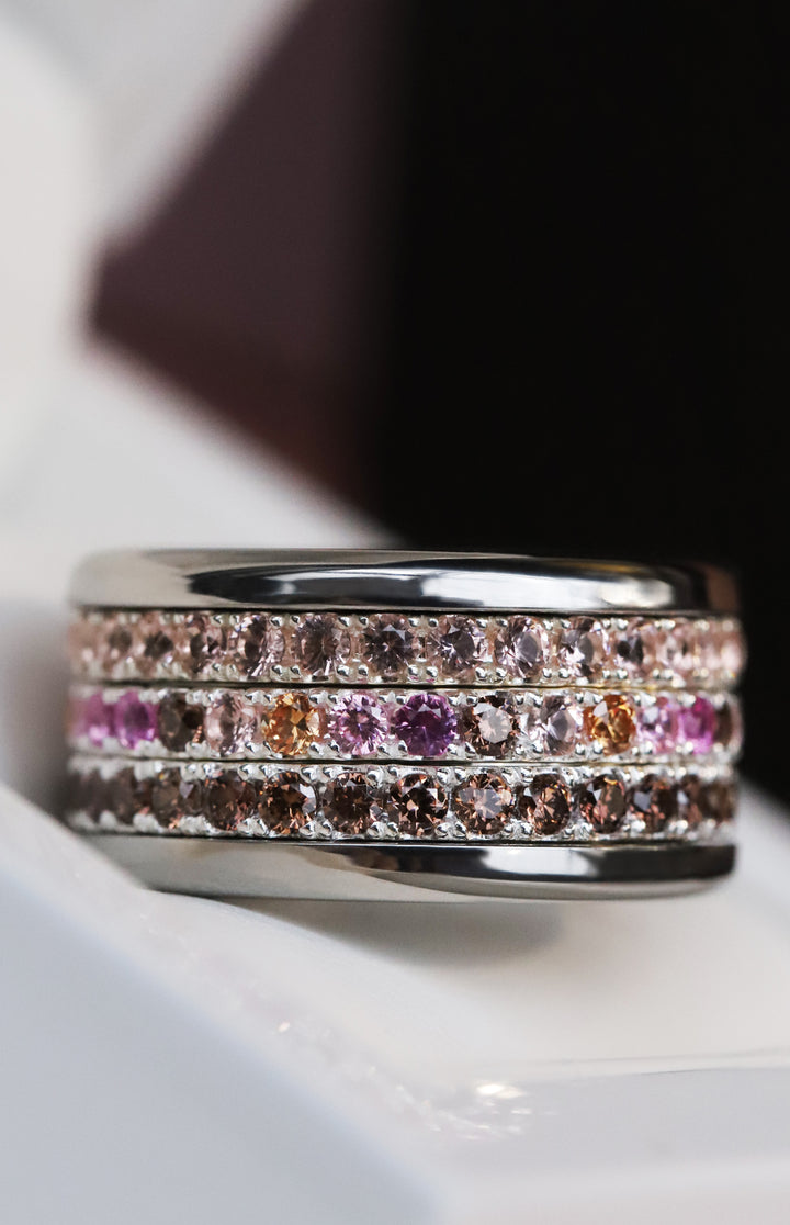 💍 Innenring (Medium Addon) "Aurelles" aus 925er Silber mit Zirkonia Steinen besetzt