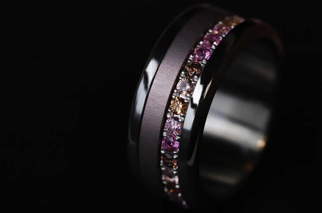 💍 Innenring (Medium Addon) "Aurelles" aus 925er Silber mit Zirkonia Steinen besetzt