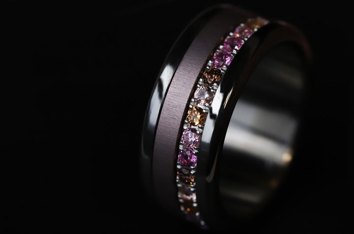 💍 Innenring (Medium Addon) "Aurelles" aus 925er Silber mit Zirkonia Steinen besetzt