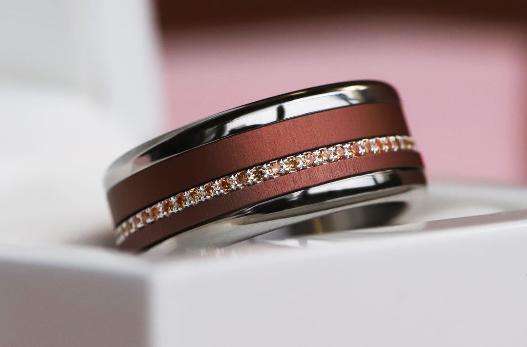 Mini(s) en aluminium ocre, pour bague mood interchangeable