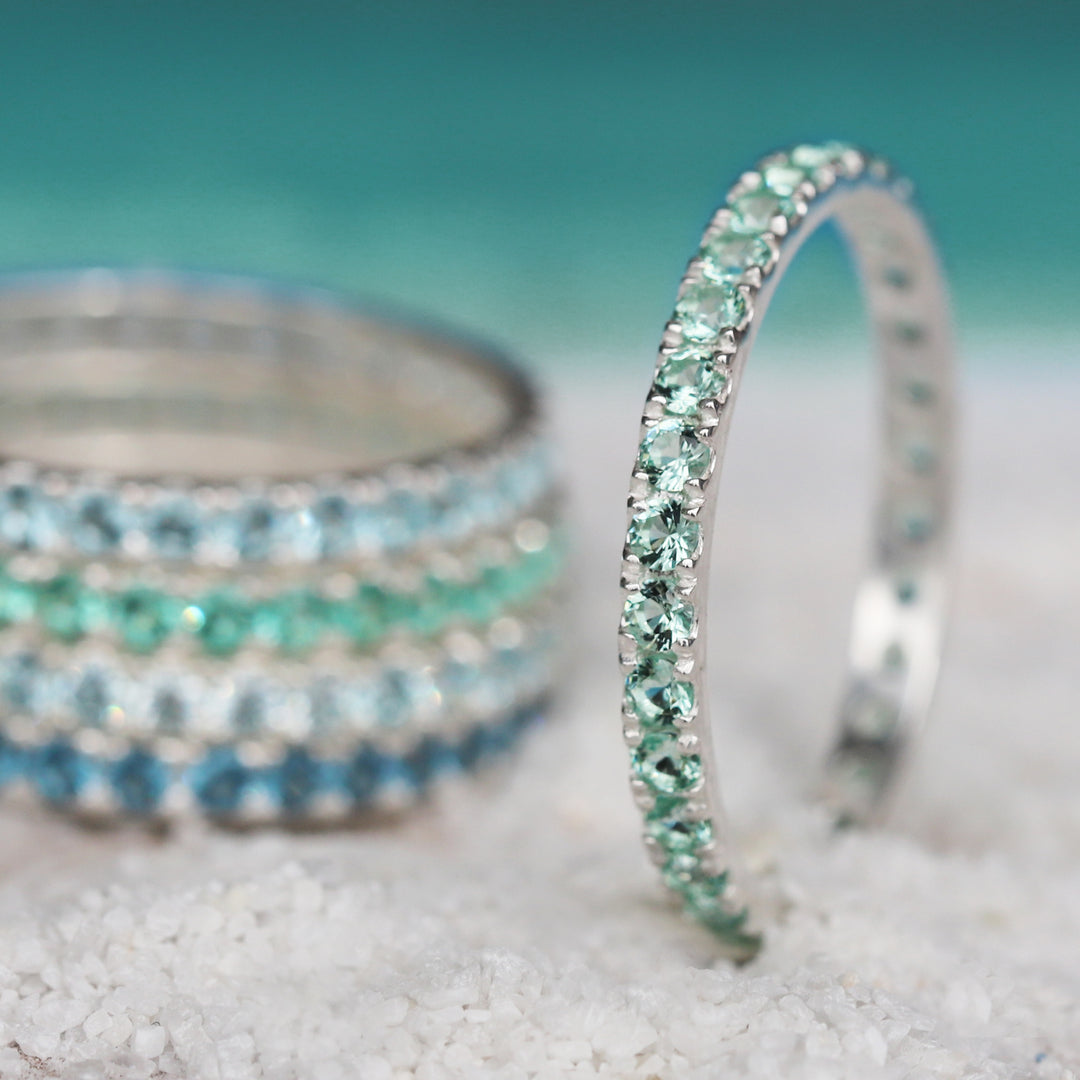 💍 Anneau (addon medium) "Aura Caraïbe" en argent 925 serti de zircons