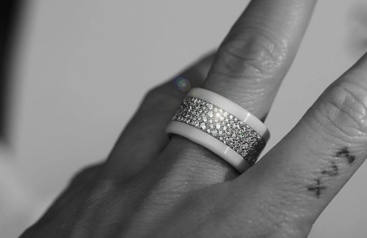 ❄️ Anneau (addon ou deux tiers) en argent Trésor entièrement serti de zircons pour bague mood interchangeable