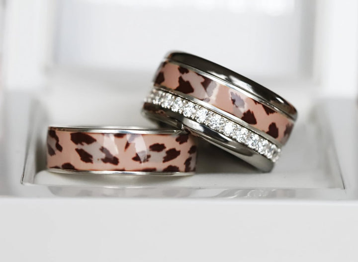 Panthera  🐅 anneau (addon, deux tiers ou medium) en argent 925 avec un revêtement en émail