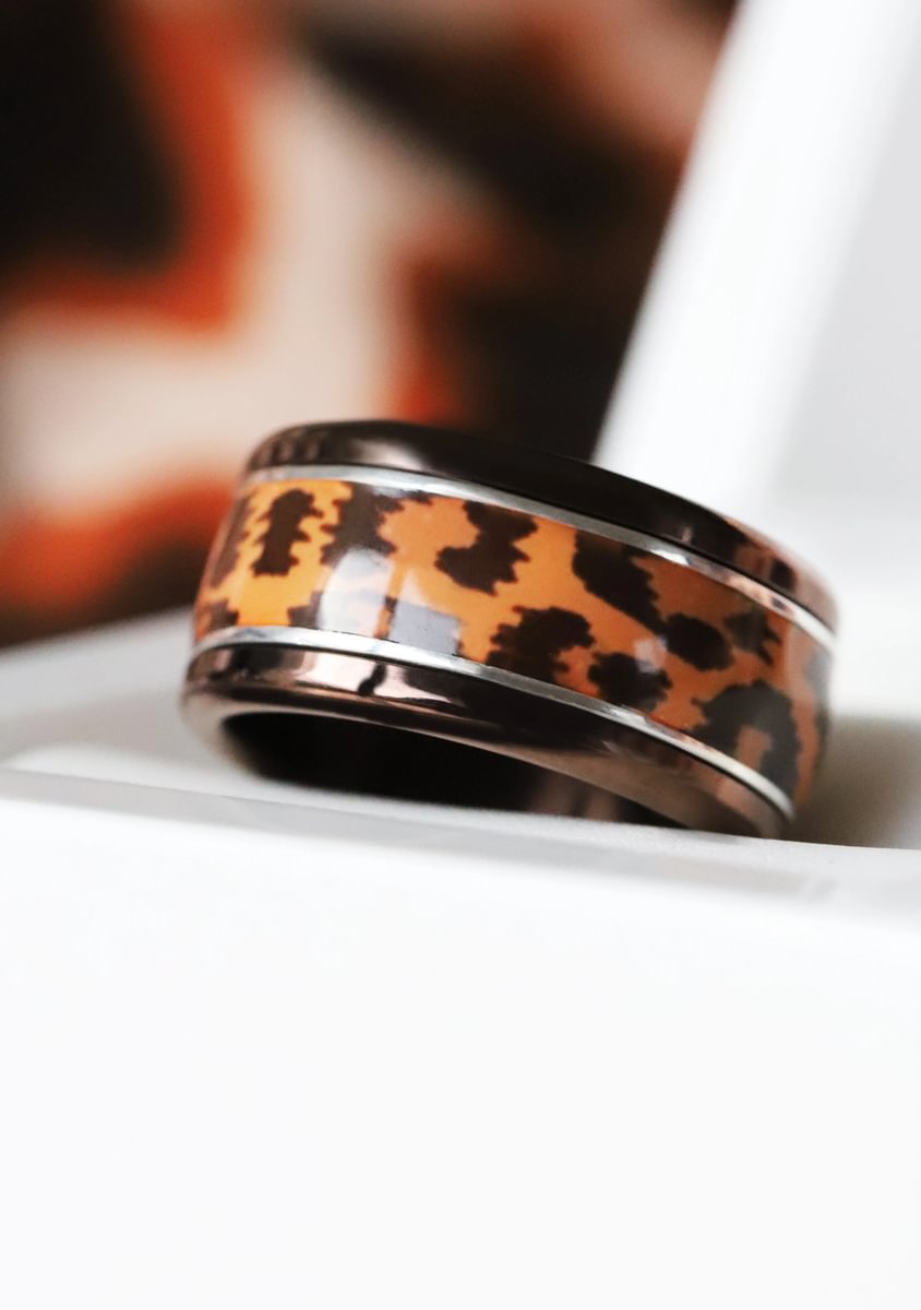 Raubtier  🐆 Innenring (Addon, 2/3 oder Medium) aus 925er Silber mit einer Beschichtung aus Emaille