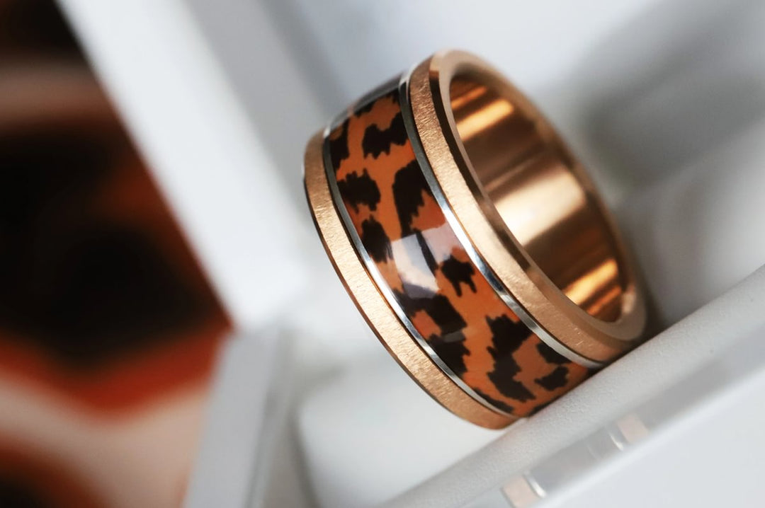 Raubtier  🐆 Innenring (Addon, 2/3 oder Medium) aus 925er Silber mit einer Beschichtung aus Emaille