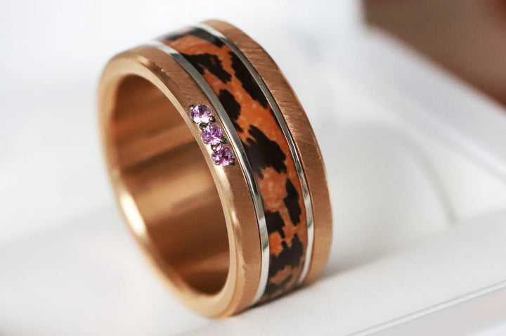 Raubtier  🐆 Innenring (Addon, 2/3 oder Medium) aus 925er Silber mit einer Beschichtung aus Emaille