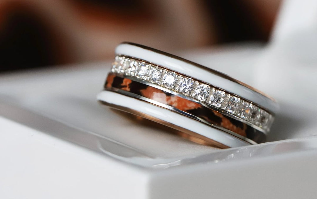 Raubtier  🐆 Innenring (Addon, 2/3 oder Medium) aus 925er Silber mit einer Beschichtung aus Emaille