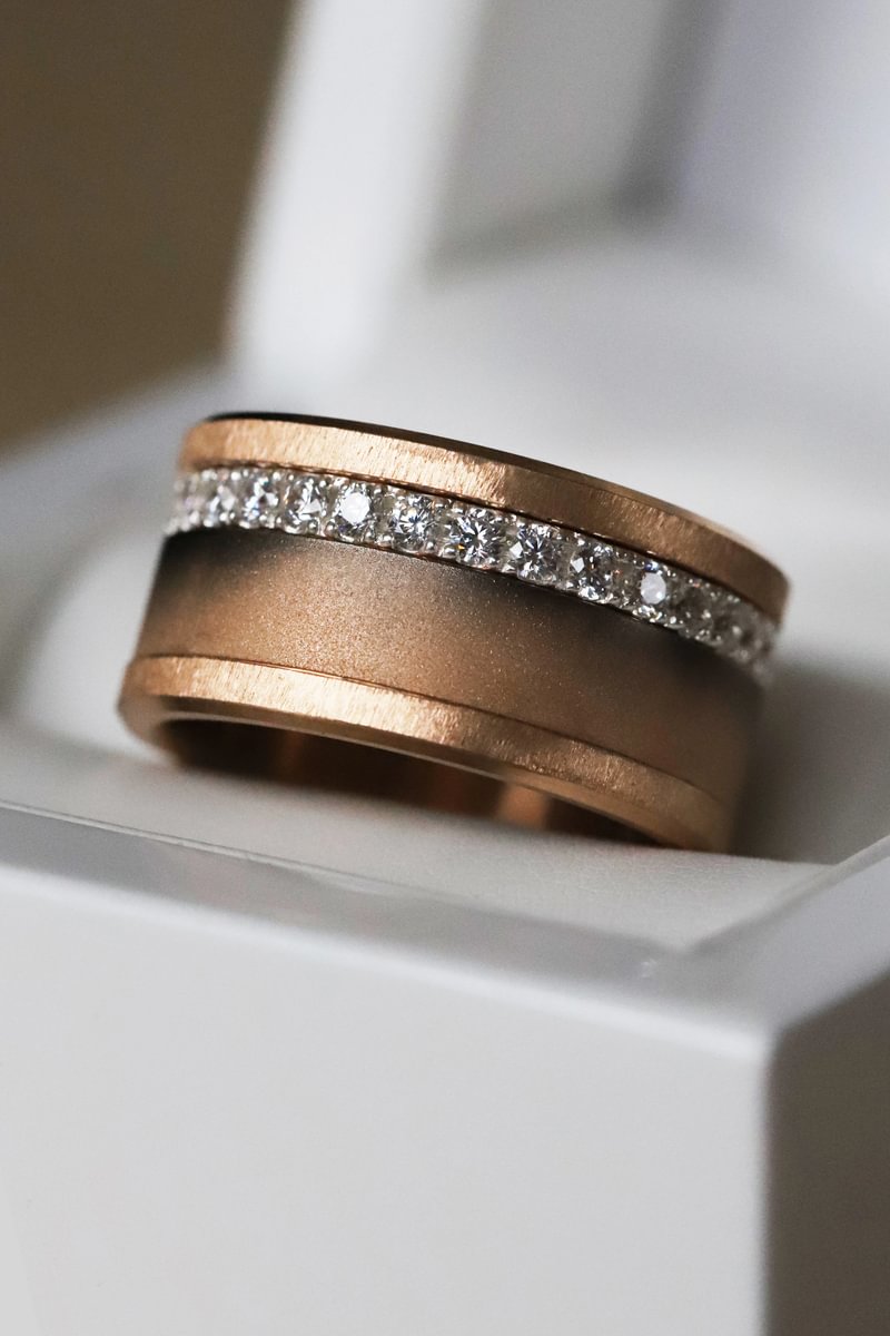 Innenring (Addon oder 2/3 Addon) Shadow Rosa aus abgestufter Edelstahl für den auswechselbaren mood Ringe