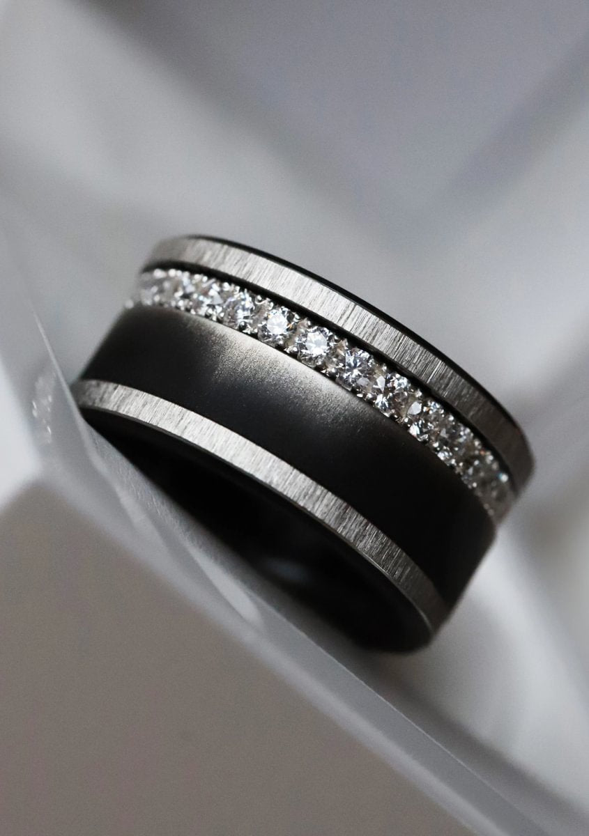 Innenring (Addon oder 2/3 Addon) Shadow aus abgestufter Edelstahl für den auswechselbaren mood Ringe