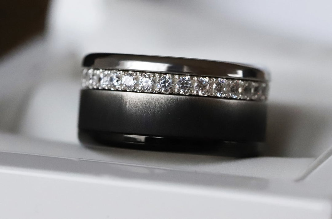 Innenring (Addon oder 2/3 Addon) Shadow aus abgestufter Edelstahl für den auswechselbaren mood Ringe