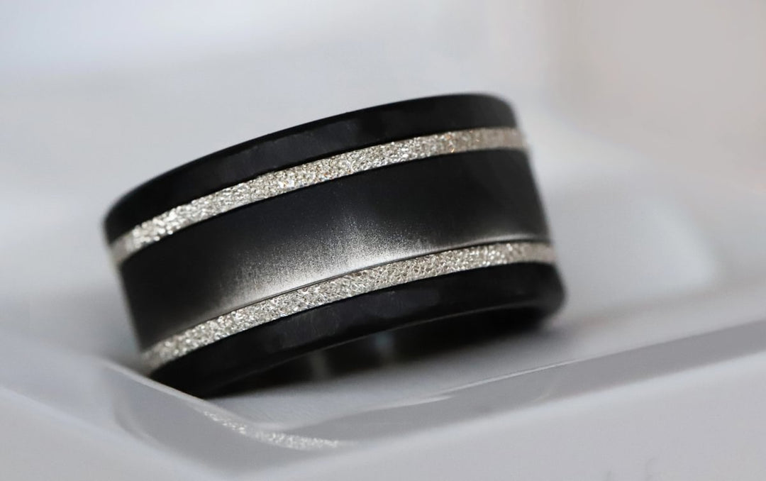 Innenring (Addon oder 2/3 Addon) Shadow aus abgestufter Edelstahl für den auswechselbaren mood Ringe