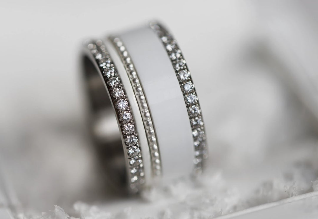 Mini in 925 silver "Snowball" matt finish for interchangeable mood ring