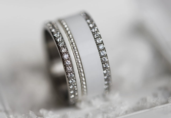 Mini in 925 silver "Snowball" matt finish for interchangeable mood ring