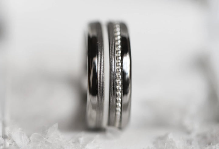 Mini in 925 silver "Snowball" matt finish for interchangeable mood ring