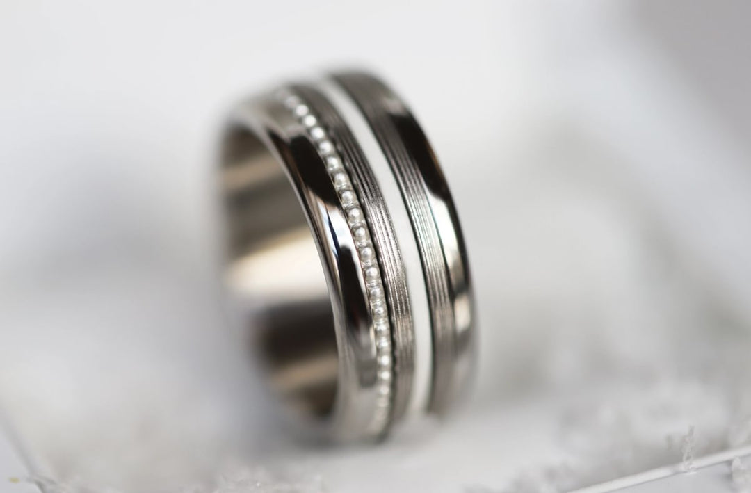 Mini in 925 silver "Snowball" matt finish for interchangeable mood ring