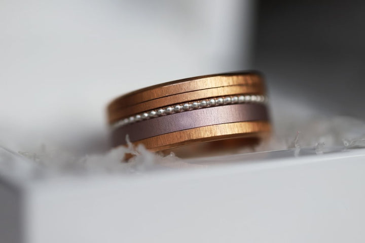 Mini in 925 silver "Snowball" matt finish for interchangeable mood ring