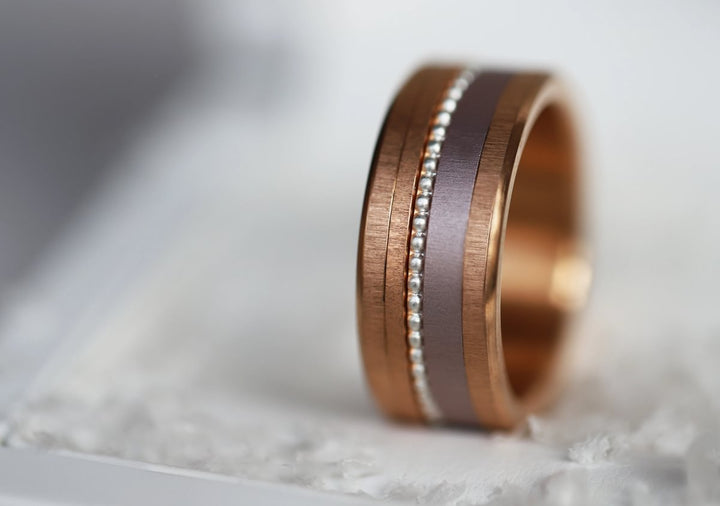 Mini in 925 silver "Snowball" matt finish for interchangeable mood ring