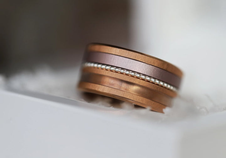 Mini in 925 silver "Snowball" matt finish for interchangeable mood ring