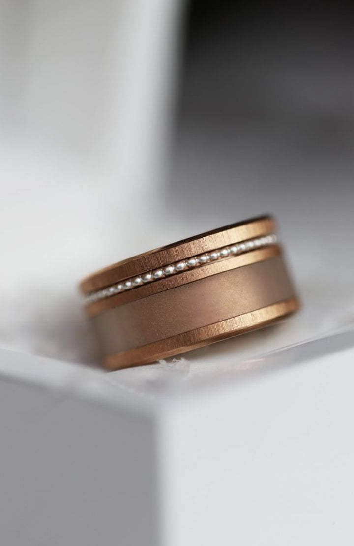 Mini in 925 silver "Snowball" matt finish for interchangeable mood ring