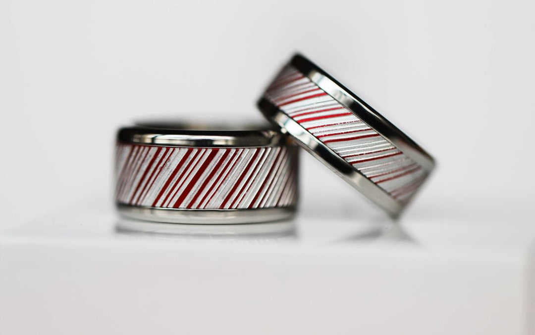 14 🎁 Innenring (Addon oder 2/3 Addon) "Weihnachtszucker" aus rotem Aluminium