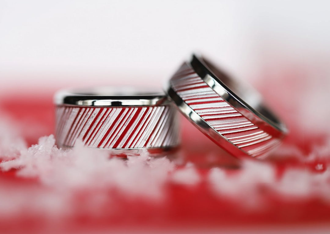 14 🎁 Innenring (Addon oder 2/3 Addon) "Weihnachtszucker" aus rotem Aluminium