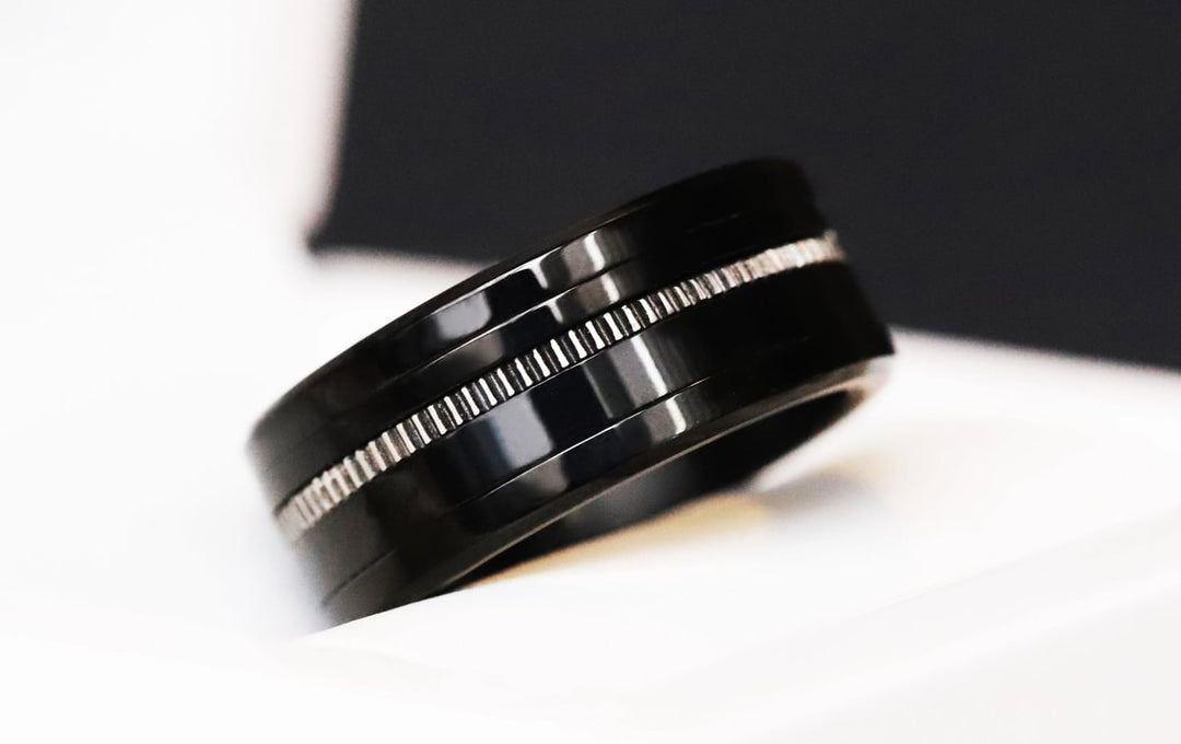 Anneau (mini) en argent 925 oxydé "Oria" pour bague mood interchangeable