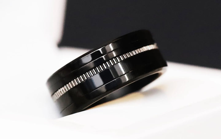 Anneau (mini) en argent 925 oxydé "Oria" pour bague mood interchangeable