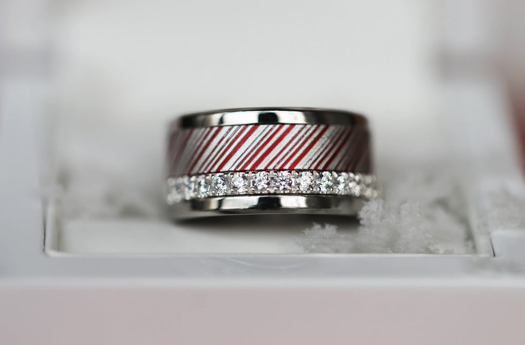 14 🎁 Innenring (Addon oder 2/3 Addon) "Weihnachtszucker" aus rotem Aluminium