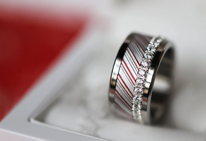 14 🎁 Innenring (Addon oder 2/3 Addon) "Weihnachtszucker" aus rotem Aluminium