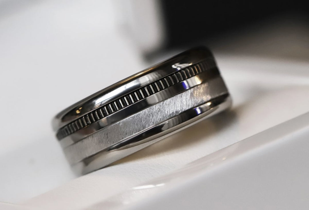 Anneau (mini) en argent 925 oxydé "Oria" pour bague mood interchangeable