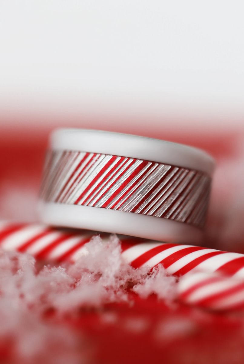 14 🎁 Innenring (Addon oder 2/3 Addon) "Weihnachtszucker" aus rotem Aluminium