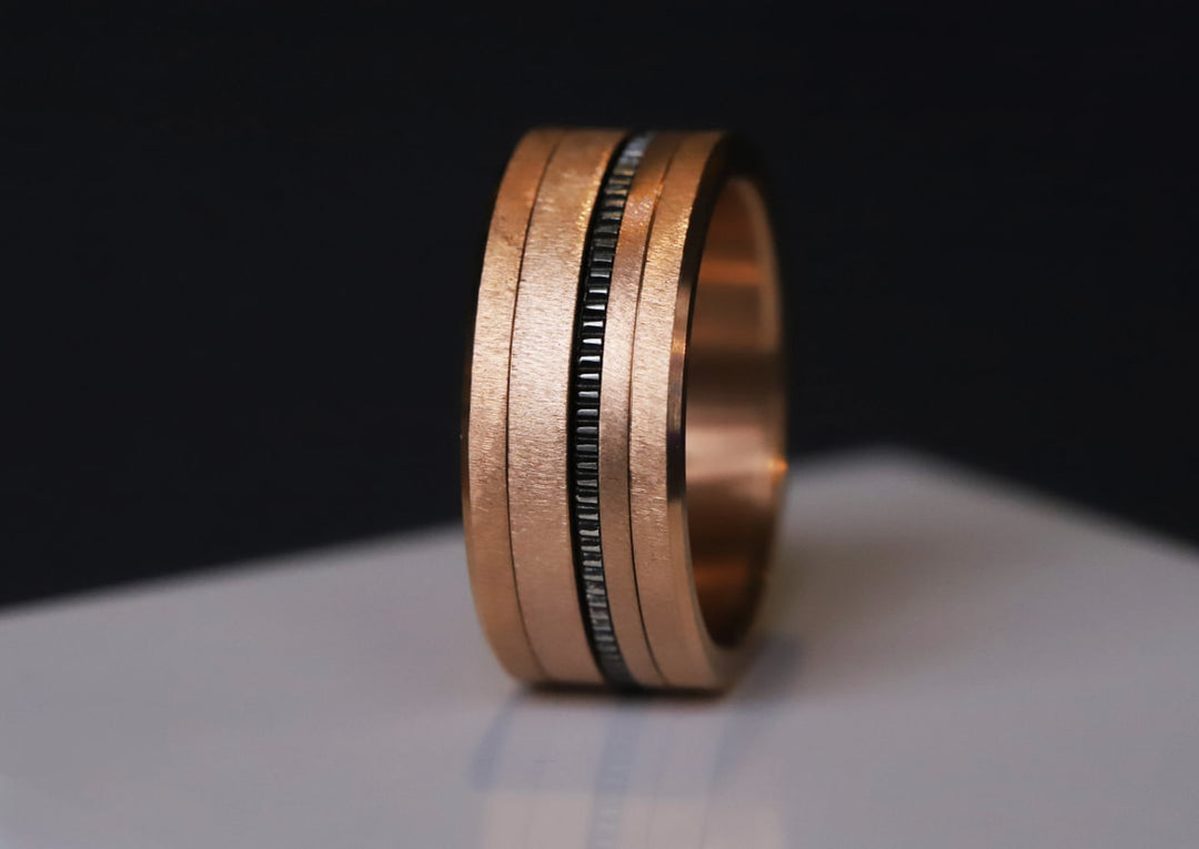 Anneau (mini) en argent 925 oxydé "Oria" pour bague mood interchangeable