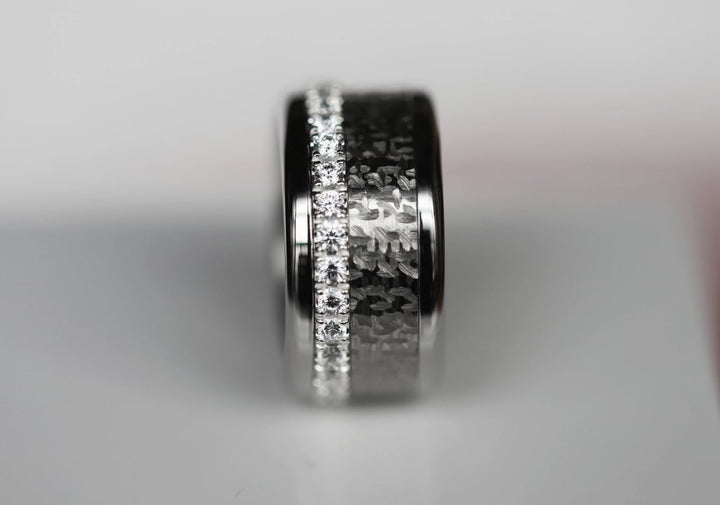 11 🎁 Anneau (deux tiers) "Éclat de Joie" en acier