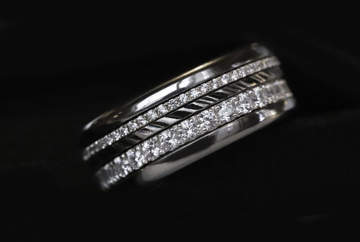 Anneau (mini) en argent 925 oxydé "Vantra" pour bague mood interchangeable