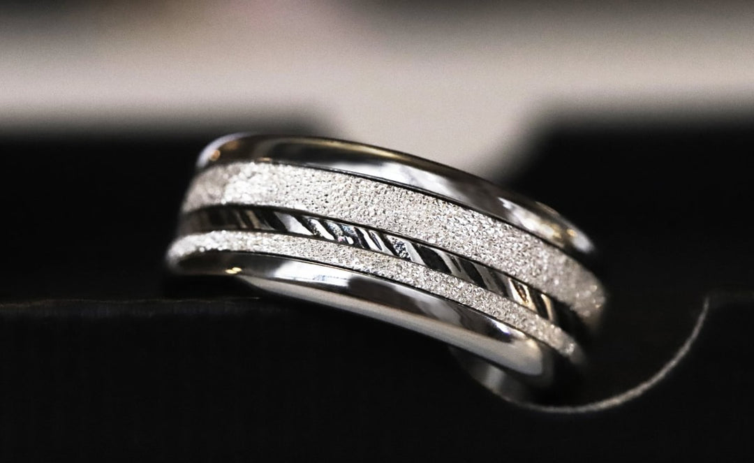 Anneau (mini) en argent 925 oxydé "Vantra" pour bague mood interchangeable