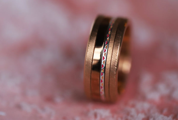 23 🎁 Anneau (addon mini) " Impulse " en argent avec revêtement en émail