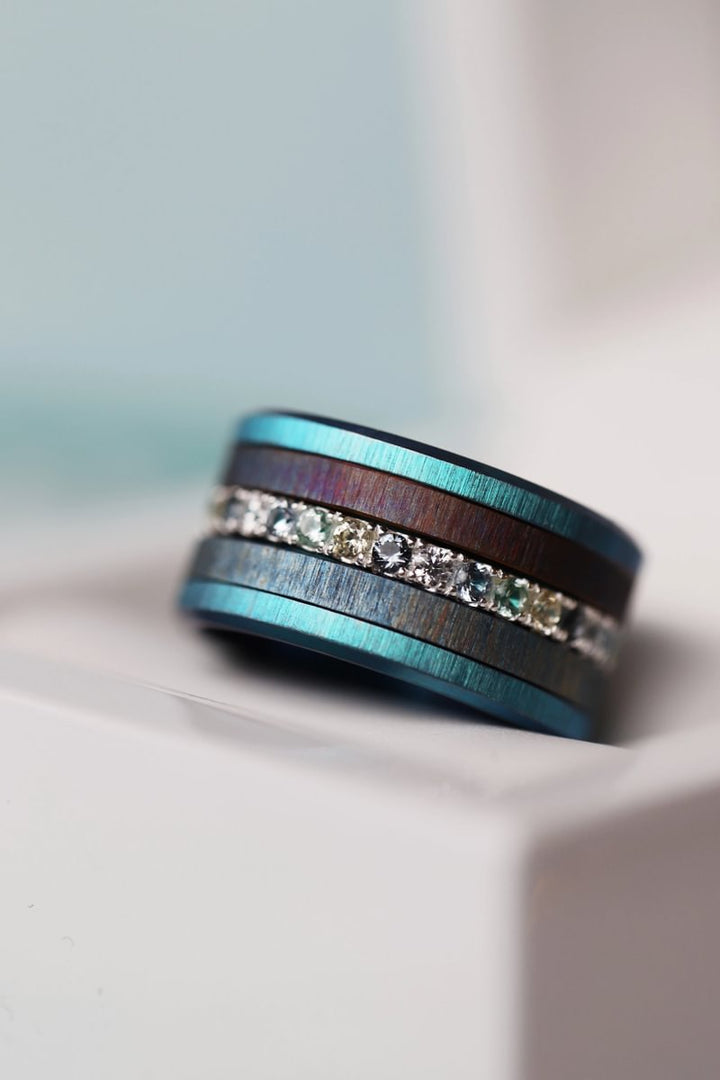 Innenring (Medium Addon) "Aura Engel" Aura Light grey aus 925er Silber mit Zirkonia Steine besetzt