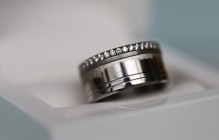 15 🎁 Anneau (deux tiers) "Souffle Sacré" en acier