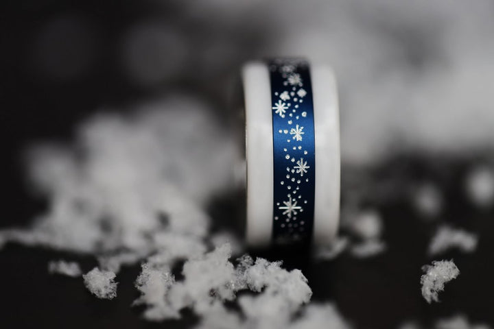 22 🎁 Anneau (addon ou deux tiers) "Nuit Étoilée" en aluminium bleu marine