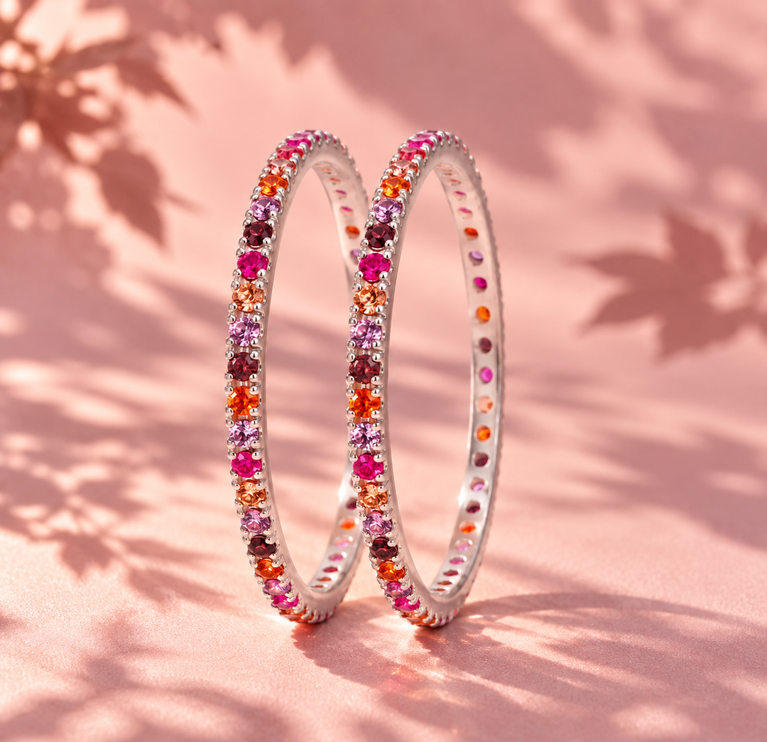 🍁 Pack de 2 Minis Aura Éclat d'Automne 🍁 minis en argent avec zircons aux couleurs automnales « Éclat d'Automne » à combiner avec les bagues interchangeables mood