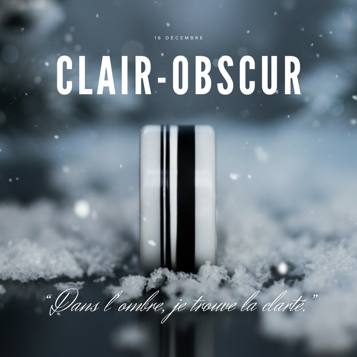 16 🎁 Innenring (Mini Addon) "Hell-Dunkel" aus Silber mit schwez-weisser Emaille Beschichtung