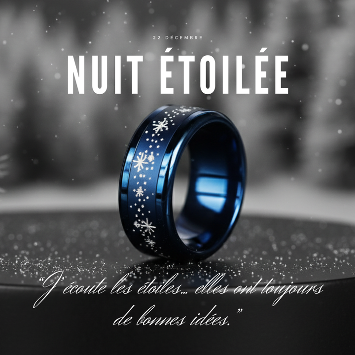 22 🎁 Anneau (addon ou deux tiers) "Nuit Étoilée" en aluminium bleu marine