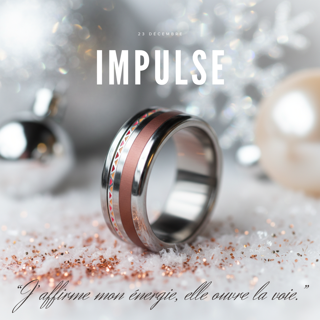 23 🎁 Anneau (addon mini) " Impulse " en argent avec revêtement en émail