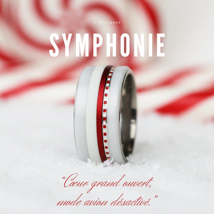 05 🎁 Inner ring (mini addon) "Symphony" in silver with enamel coating