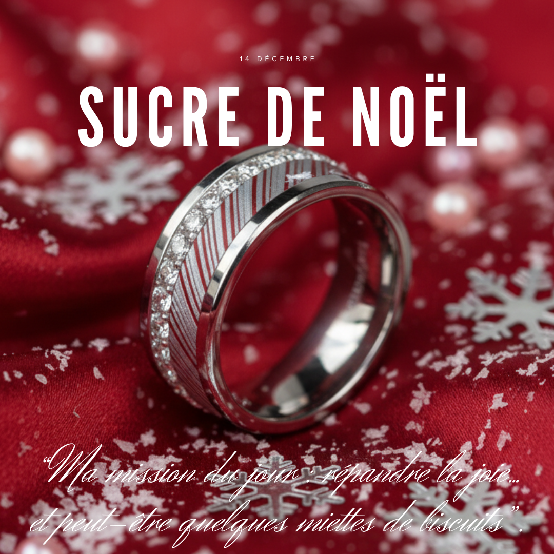 14 🎁 Innenring (Addon oder 2/3 Addon) "Weihnachtszucker" aus rotem Aluminium