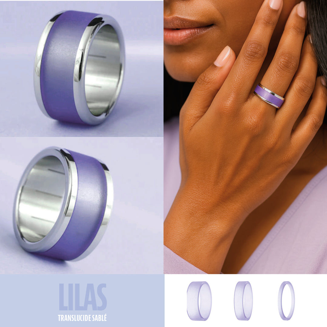 Addon translucide  sablé "LILAS"